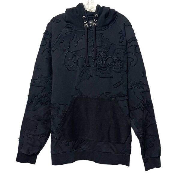 COOKIES Men’s Raw Seam Stitched Double Hooded Sweatshirt XL - Picture 1 of 8